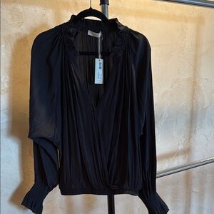 Ramy Brooks black Bethany top NWT size XL